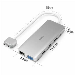 USB Hub Hama Connect2Mac, multiport, pro Apple MacBook Air a Pro