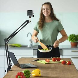 Stojánek Hama 700 II - flexibilní kloubové rameno s držákem na mobil, 1/4" závit, 70 cm