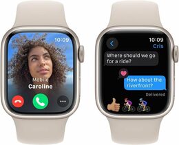 Hodinky Apple Watch Series 9 GPS, 45mm Starlight Aluminium Case with Starlight Sport Band - S/M