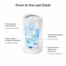 WiFi router TP-Link Deco BE85(1-pack) AXE19000, WiFi 7, 1x 10GLAN, 2x 2.5GLAN, 1x 10GLAN/SFP+, USB, 2,4/5/6GHz