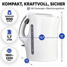 Clatronic WK 3819 WH rychlovarná konvice bílá 1,7l