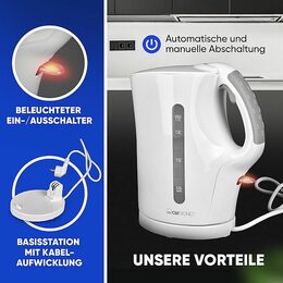 Clatronic WK 3819 WH rychlovarná konvice bílá 1,7l