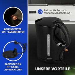 Clatronic WK 3819 BK rychlovarná konvice černá 1,7l