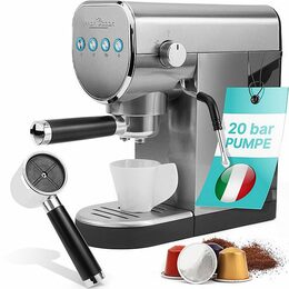 ProfiCook ES-KA 1265 espresso 2v1 (20 barů),pákové, nástavec na kapsle
