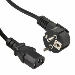 Kabel síťový 230V k počítači černý, 1m