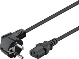 Kabel síťový 230V k počítači černý, 1m