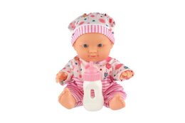 Teddies Miminko pevné tělo plast 25 cm v nosítku s doplňky