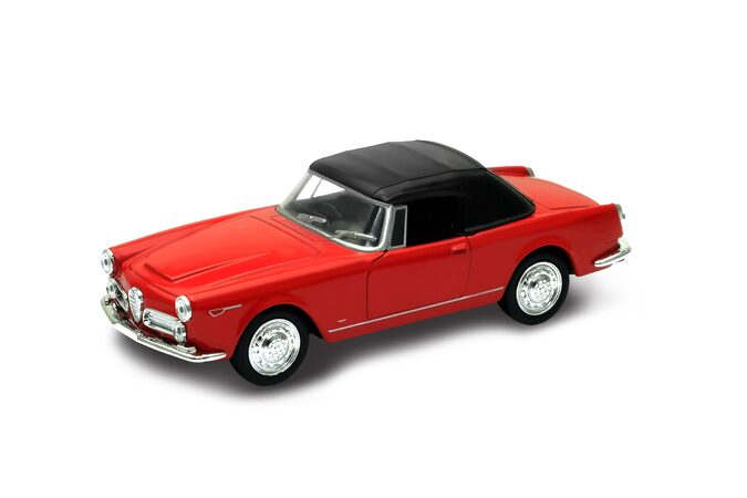 Welly - Alfa Romeo Spider 2600 (1960) model 1:34 červený