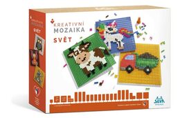 Kreativní mozaika SEVA Svět plast 1450 dílků v krabici 31,5x22,5x7cm