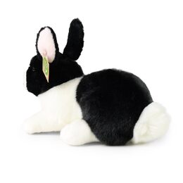 Rappa Plyšový králík bílo-černý ležící 23 cm ECO-FRIENDLY