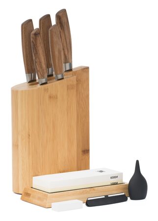 Blok na nože G21 Gourmet, bambusový pro 5 nožů