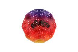 Míček extrémně skákací duhový pěna 6cm mix barev 12ks v boxu