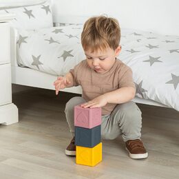 Bigjigs Toys Silikonové senzorické kostky