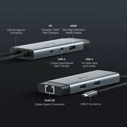 Dokovací stanice TP-Link UH6120C USB-C, HDMI, RJ45, 1x USB C, 2x USB, PD 100W