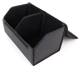 Organizér  Sixtol do kufru auta CAR COMPACT LEATHER L , 2 přihrádky, skládací, s víkem