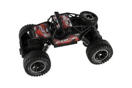 Auto RC Off-Road vypouštějící páru plast 26cm 27MHz dobíjecí pack+baterie se světlem červené v krab.