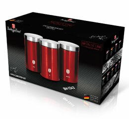 BERLINGERHAUS Dóza na potraviny sada 3 ks Burgundy Metallic Line BH-1343