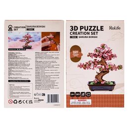 RoboTime 3D dřevěná skládačka Bonsaj sakura