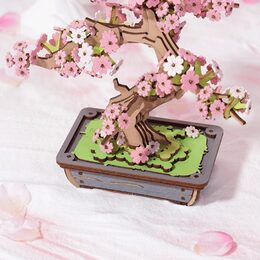 RoboTime 3D dřevěná skládačka Bonsaj sakura