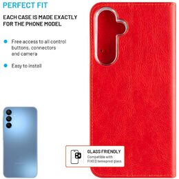 Kniha Galaxy A15/A15 5G červená FIXED