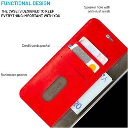 Kniha Galaxy A15/A15 5G červená FIXED