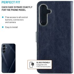 Kniha Galaxy A16 4G/5G, modré FIXED