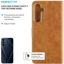 Kniha Galaxy A16 4G/5G, hnědé FIXED