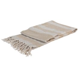 HOMESTYLING Deka se střapci bavlna 130 x 170 cm béžová KO-A35821740bezo