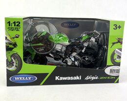 Welly Motocykl Kawasaki Ninja ZX-10R 1:12 zelený