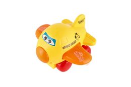 Letadlo s očima mávající křídla na natažení plast 8cm 6 barev 12ks v boxu