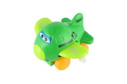Letadlo s očima mávající křídla na natažení plast 8cm 6 barev 12ks v boxu