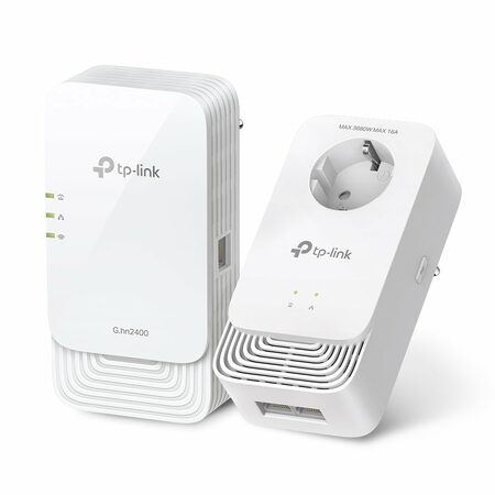 Powerline ethernet TP-Link PGW2440 KIT G.hn adaptér (1428 Mbps), 1x GLan, Wifi AX1800, poškozený obal