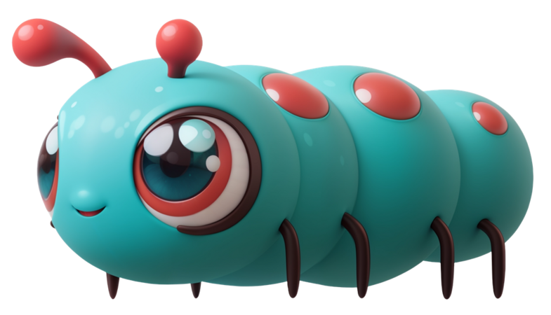 JIGGLY BUGS Housenka modrá