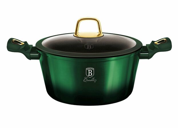 BERLINGERHAUS Kastrol s poklicí a titanovým povrchem 24 cm Emerald Collection BH-6058sleva