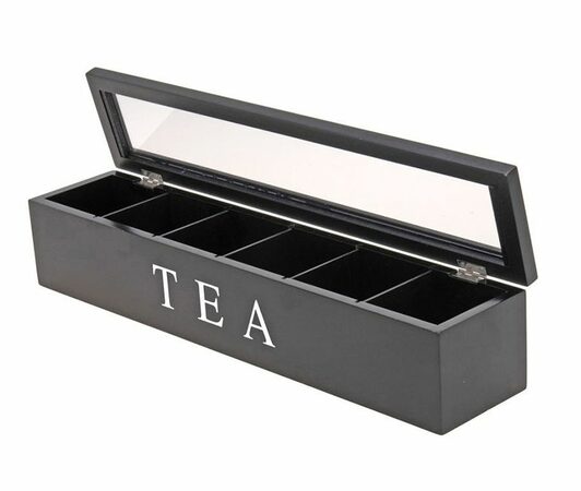 EXCELLENT Krabička na čaj dřevěná 6 přihrádek TEA KO-C37800110
