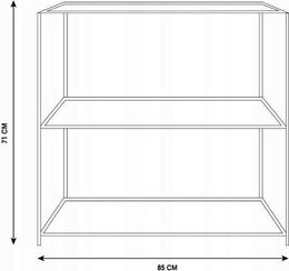 HOMESTYLING Úložný regál 2 police 85cm KO-DD1000560