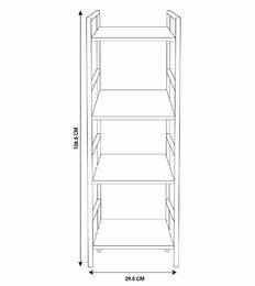 HOMESTYLING Úložný regál 4 police 106 cm KO-DD1000680