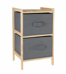 HOMESTYLING Úložný regál s textilními koši 2 patra KO-784630100