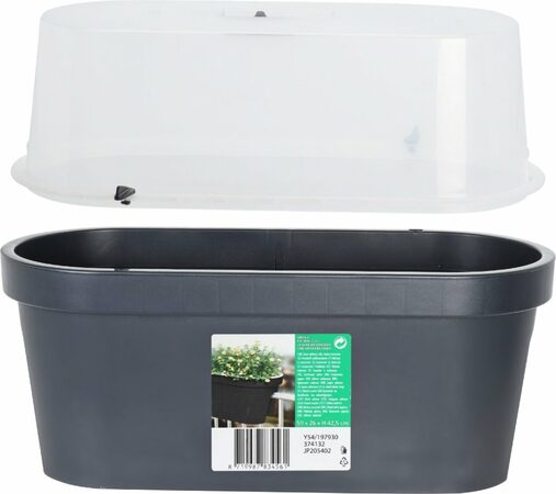 PROGARDEN Truhlík na zábradlí s poklopem 60 cm KO-Y54197930