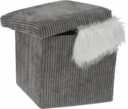 HOMESTYLING Taburet s úložným prostorem 38 cm šedá KO-170489980seda