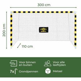 UMBRO Fotbalová branka UMBRO 300x200x110cm ED-226896