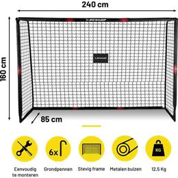 DUNLOP Fotbalová branka 240x160x85 cm ED-200662