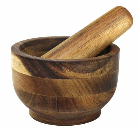 HIT Hmoždíř s tloučkem akátové dřevo 13x13x8cm HT-24500791