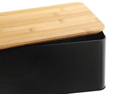 HIT Chlebník s bambusovým víkem MATTE BLACK HT-22172374