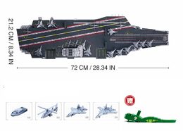 Sluban Model Bricks M38-B1188 Letadlová loď Fujian