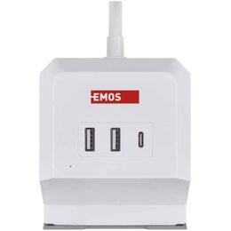 Prodluž.kabel-kostka, 2 zásuvky, 2m EMOS