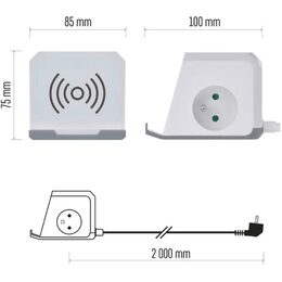 Prodluž.kabel-kostka, 2 zásuvky, 2m EMOS