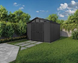 Zahradní domek Keter Stronghold 10 x 11,5 šedý, s podlahou