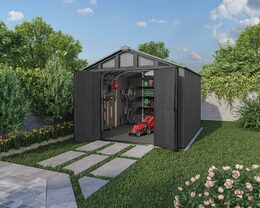 Zahradní domek Keter Stronghold 10 x 15 šedý, s podlahou