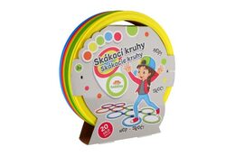 Skákací kruhy barevné plast průměr 27cm kreativní hra v krabici